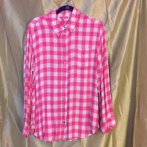 Pink Buffalo Plaid Blouse